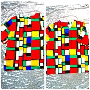Vintage Colorblock Blouse